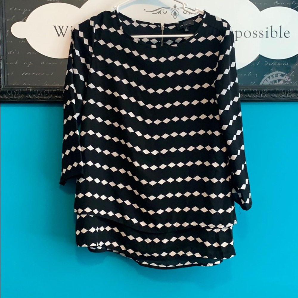 Black and white blouse